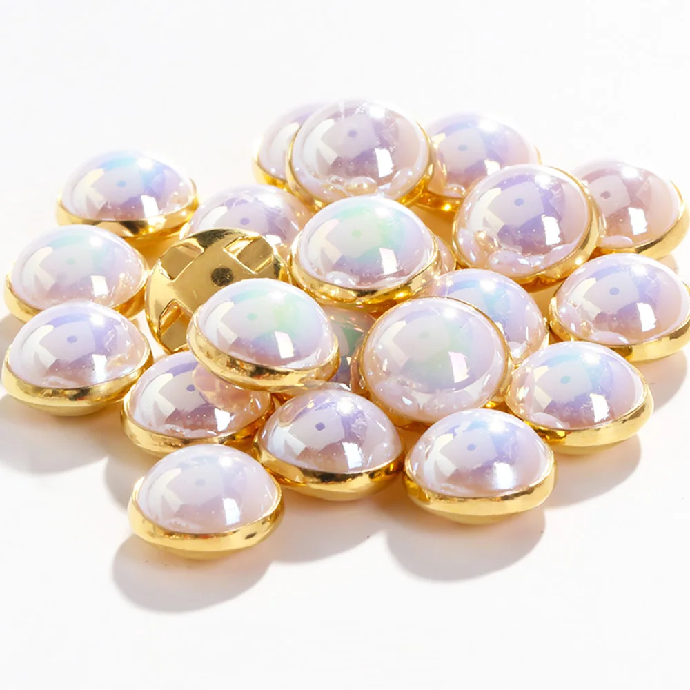 

20pcs-100pcs Round Sew On Rhinestones Pearl Shiny ABS Pearls Beads Gold And Silver Claw Clothing Sewing Decorative Pearls Crafts
