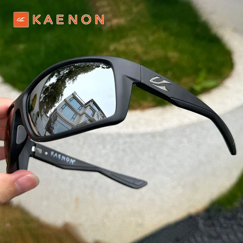 

Солнцезащитные очки Kaenon 2026 TR90 поляризационные для мужчин, для активного отдыха, рыбалки, полностью черные, с металлическими шарнирами, для вождения, квадратные