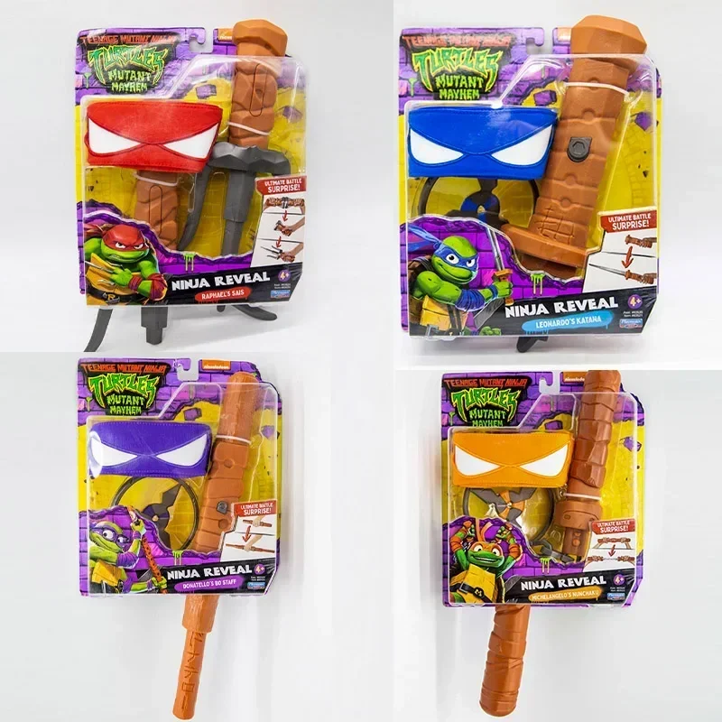 Teenages mutanti Ninjas Reveal Turtles Mutant Mayhem Cosplay puntelli bambola regali giocattolo modello Anime figure raccogliere ornamenti