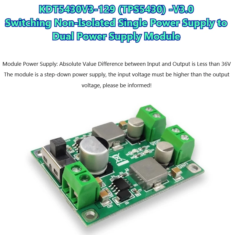 TPS5430 Switching Regulated Power Supply Module Single To Dual Power Supply Positive Negative Voltage Converter 5/12/15V Output