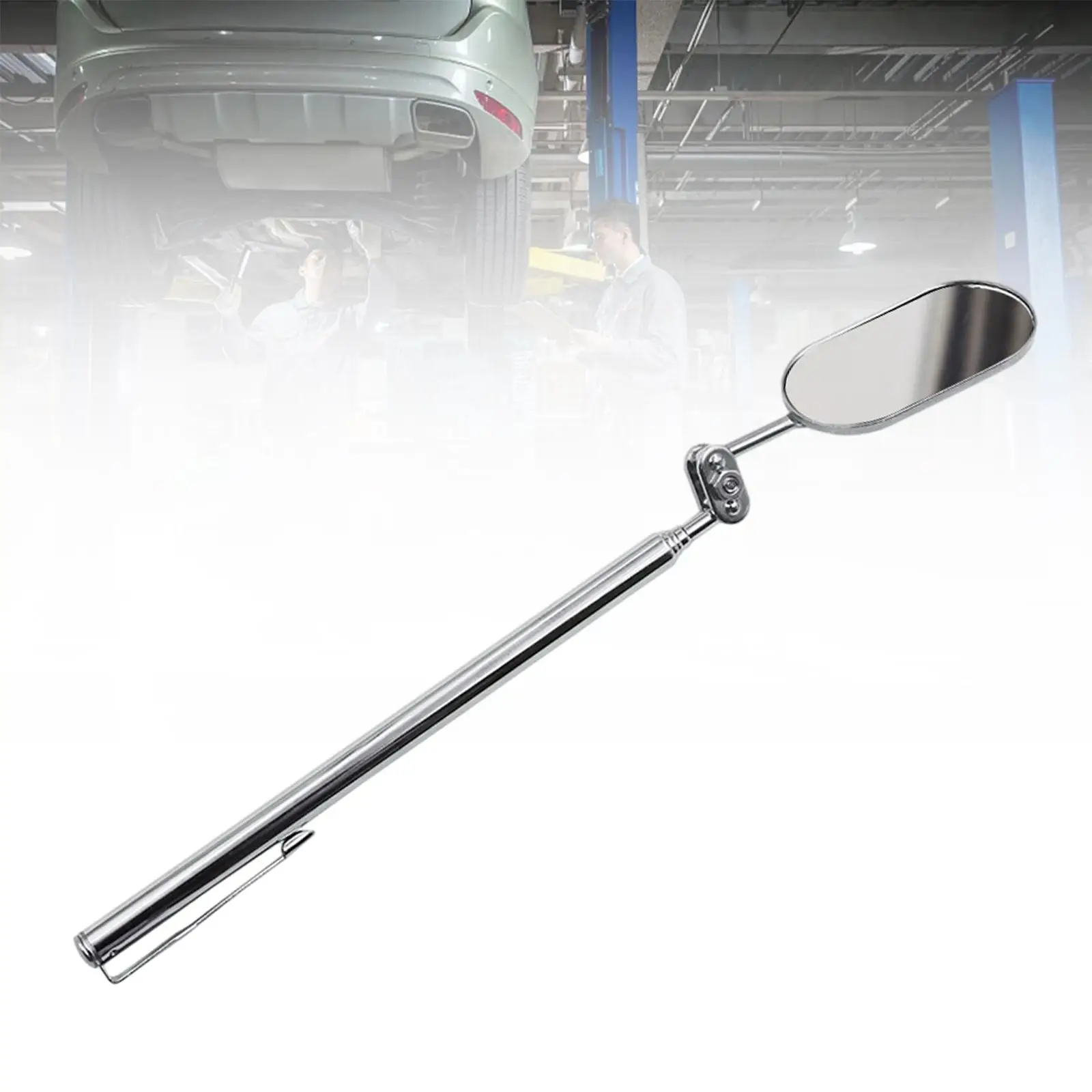 Long Flexible Inspection Mirror Adjustable Telescopic Metal Multipurpose Tool for Auto Repair and Workshop
