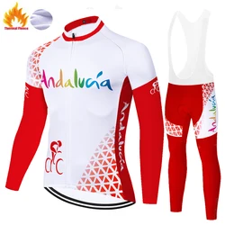 2023 ANDALUCIA Winter Thermal Fleece bicycle clothing fietskleding heren maillot cyclisme cycling jersey men roupa ciclista