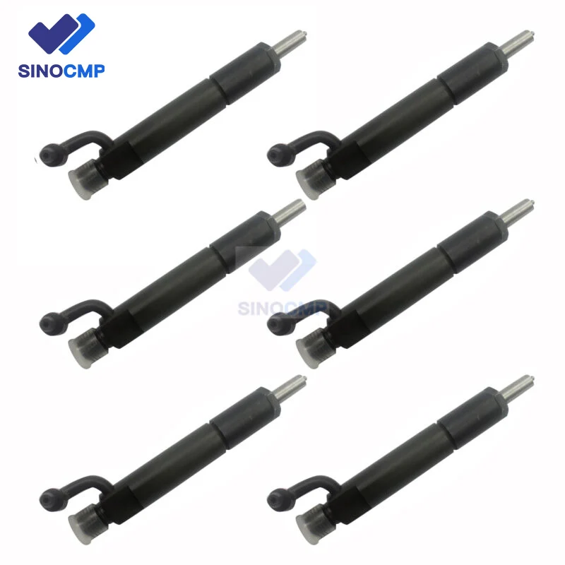 6pcs Fuel Injector 6202-13-3110 For Komatsu PC200-5 PC200-6 PC220-5 SA6D95L Engine 6D95