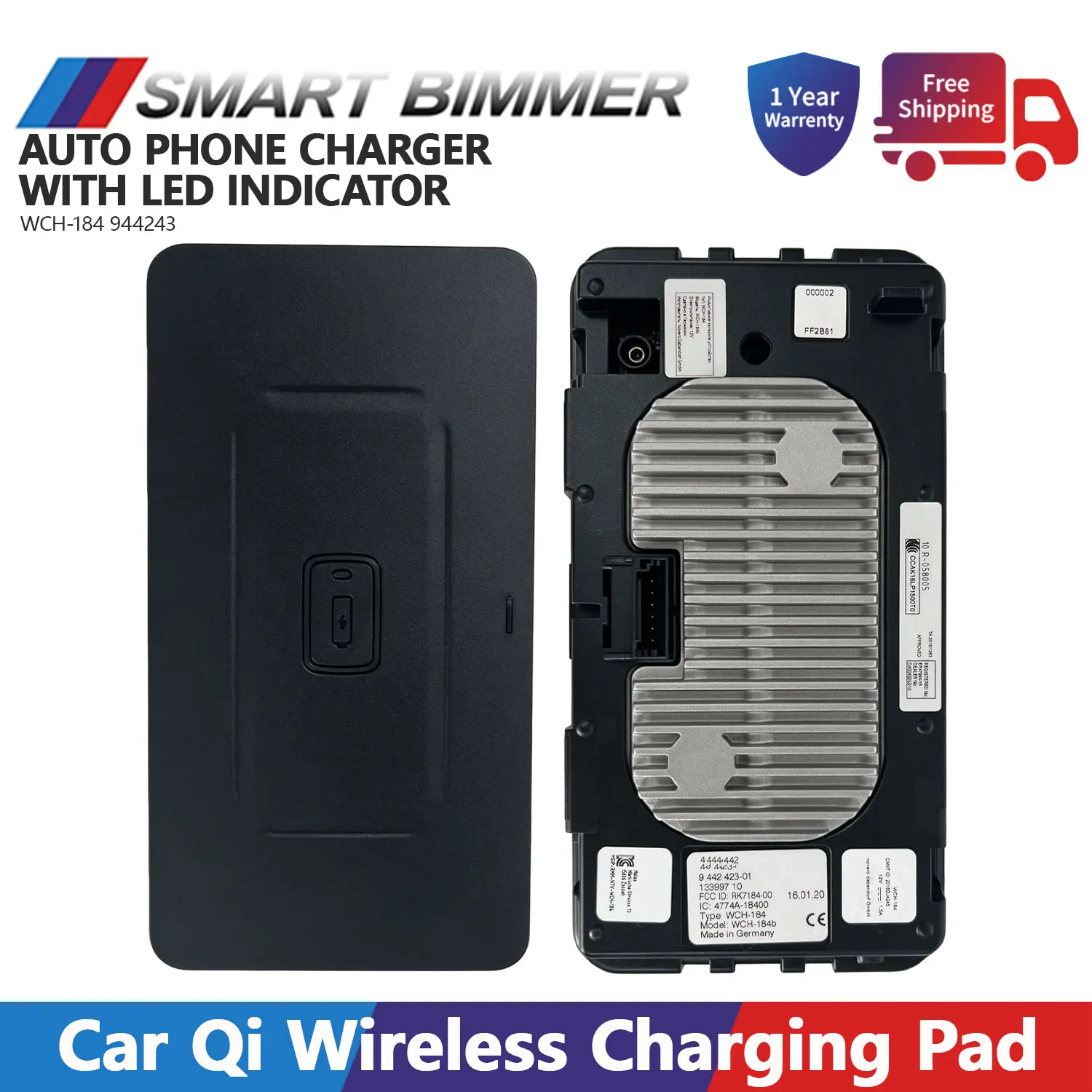 Wireless Charging Tray WCH-184 Qi Charger for BMW 3 4 5 Series G20 G30 X3 G01 X5 G05 – Induction Phone Charger Pad