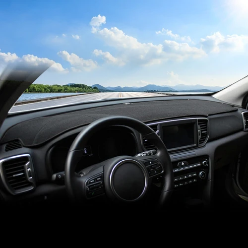 Imagen 2 del producto Para Kia Sportage 4 QL 2016 2017 2018 2019 2020 2021 cubierta del salpicadero del coche evitar almohadilla de luz Panel de instrumentos accesorios Anti-UV