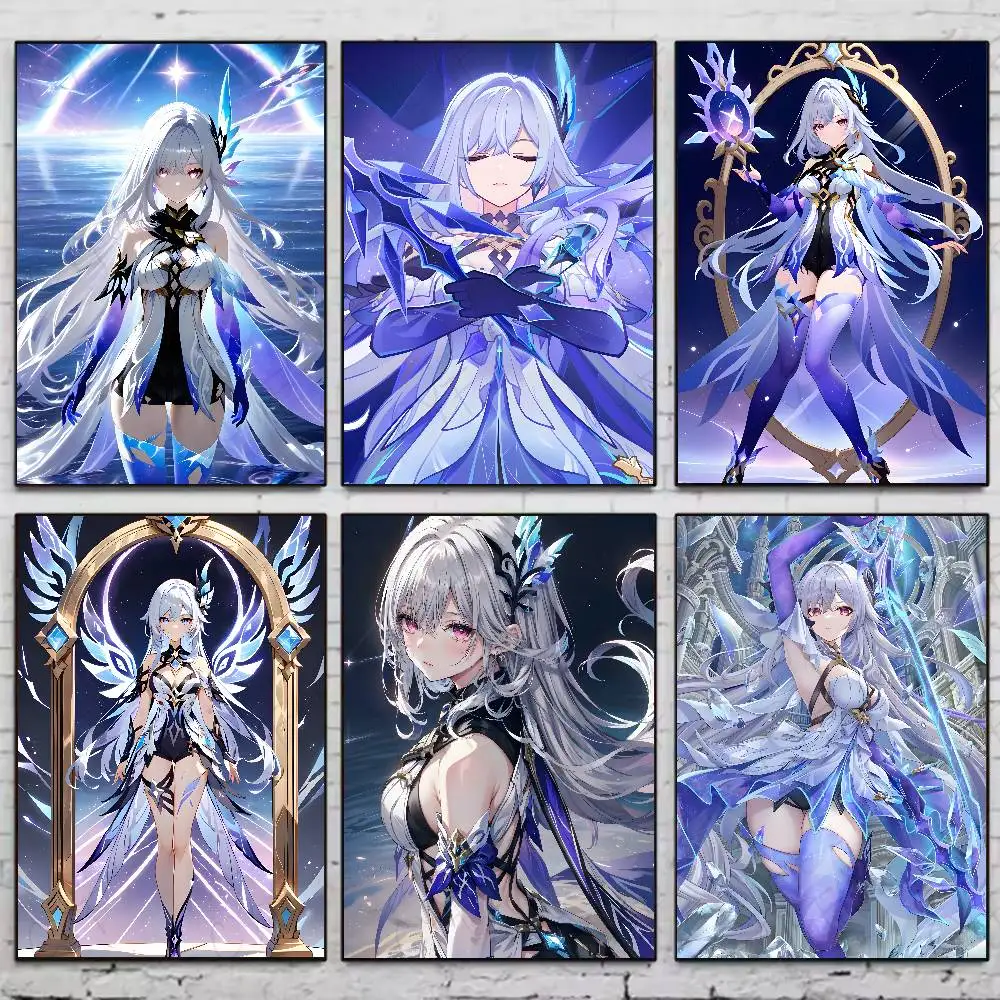 

Pretty Video Game Skirk G-genshin Impact Poster High Quality Dorm Living Room Aesthetic Wall Decoration Painting Stickers Gift