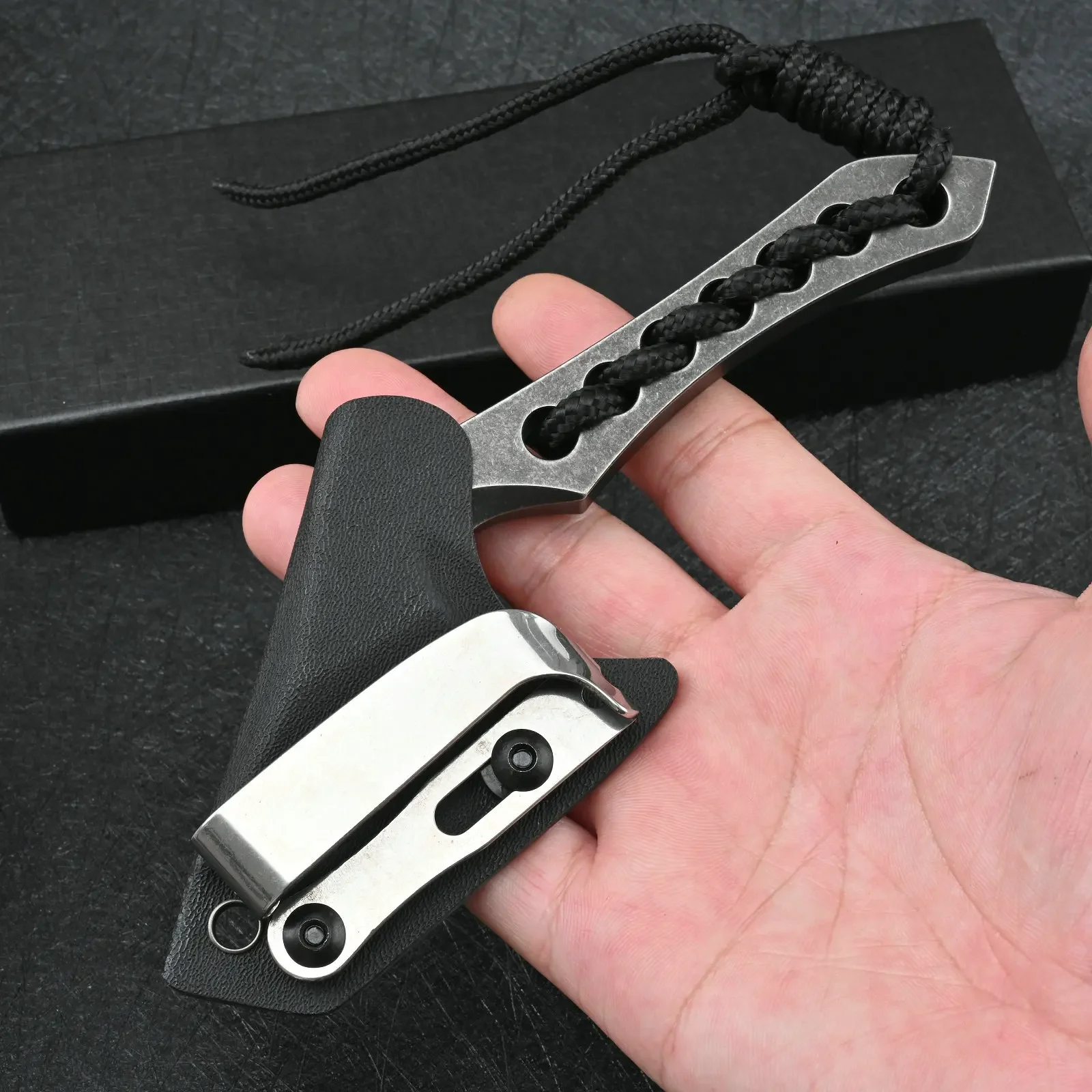 1PCS Outdoor EDC Survival Multi Functional Portable Mini Tactical Axe Knife with K Sheath Camping Tools