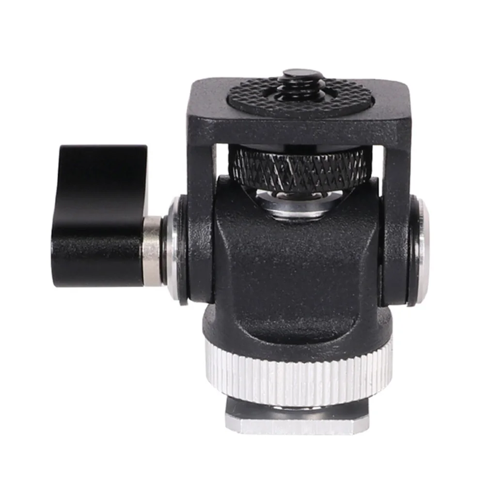 Aluminium Alloy Mini Ball Head Tripod Mount 180 Degree Rotating Photographic Camera Head Mount Base Adapter For DSLR Camera