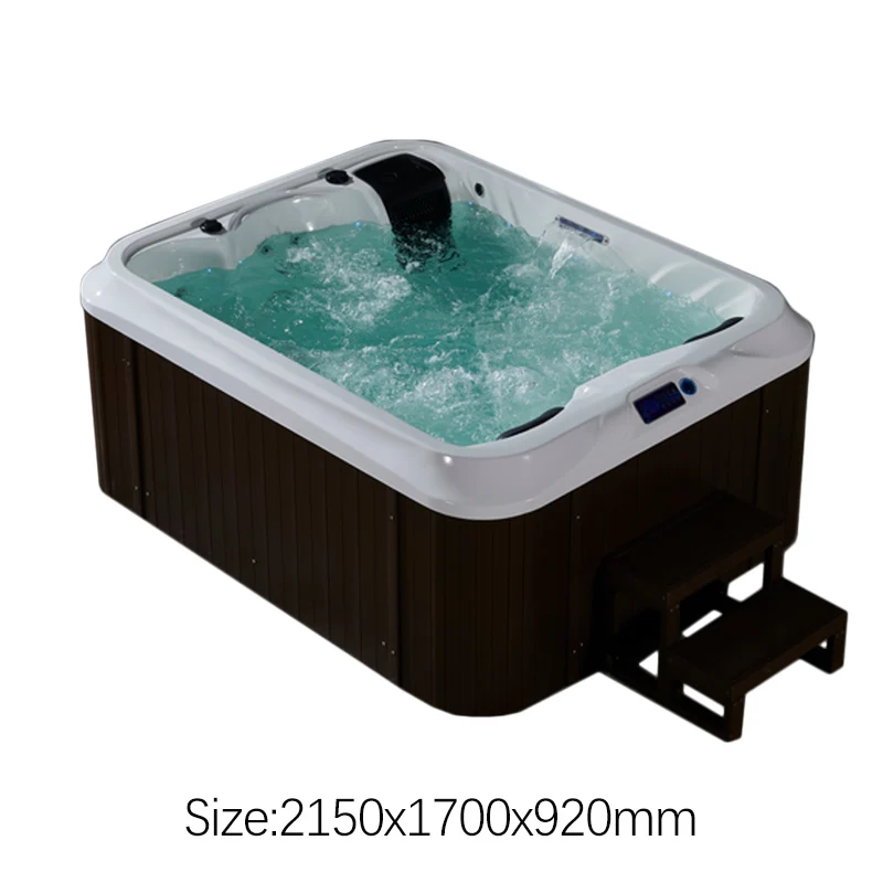 Outdoor Whirlpool Massage Bathtub Self-Cleaning Spa Pool Modern Design Freestanding Hot Tub Easy Installation