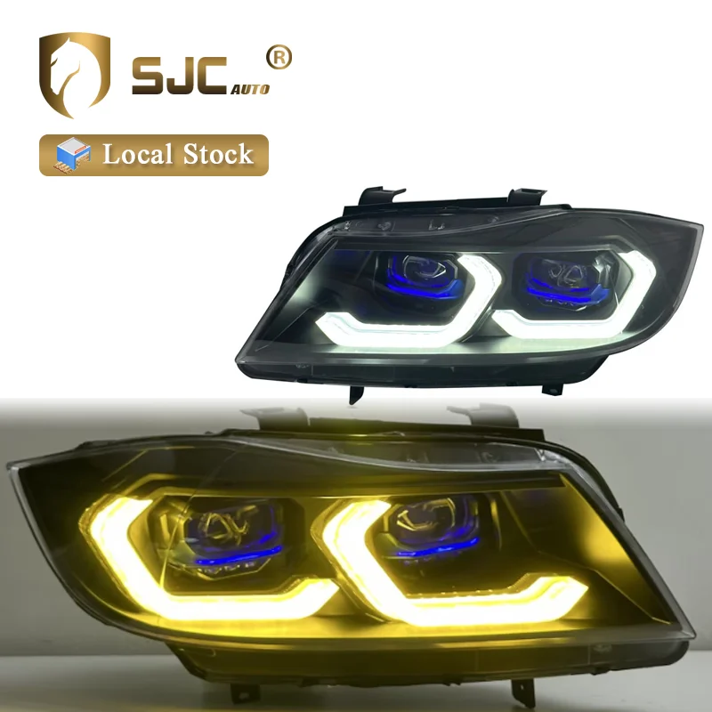 Auto Part Led Headlamp Headlight For Bmw 3 Series E90 2005-2012 Plug And Play Headlight White+Yellow DRL Headlights