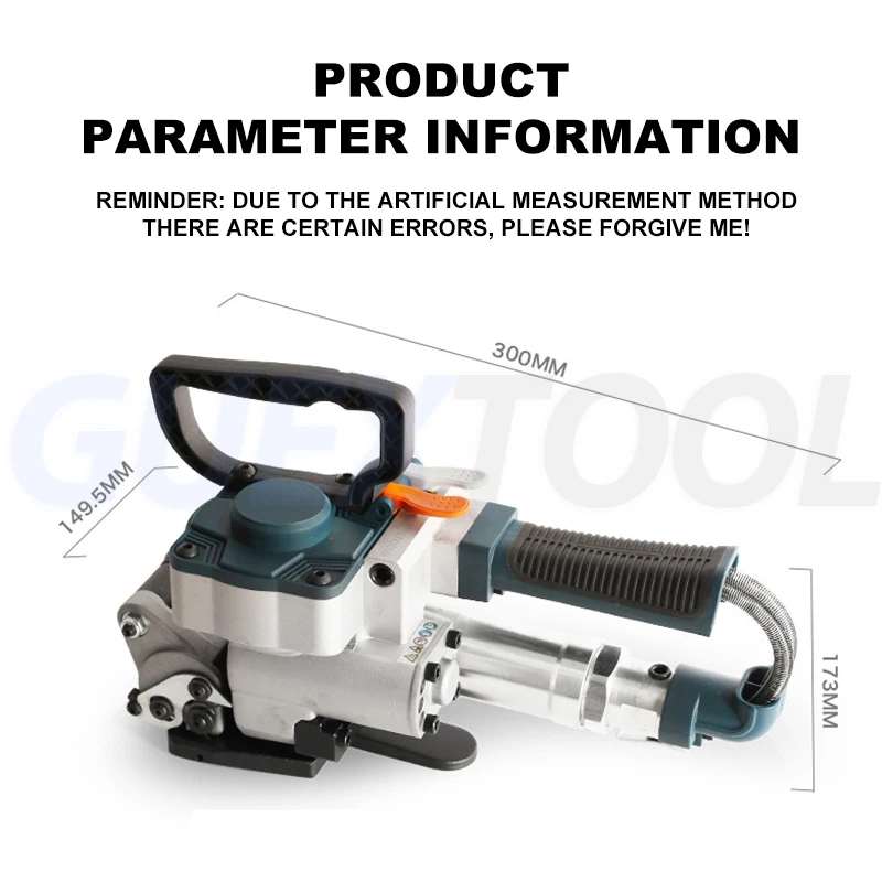B19 Handheld Pneumatic Strapping Machine Poly Wrapping Machine Pallet Banding Machine 13-19mm PET Belt Hot Melt Bundling Machine