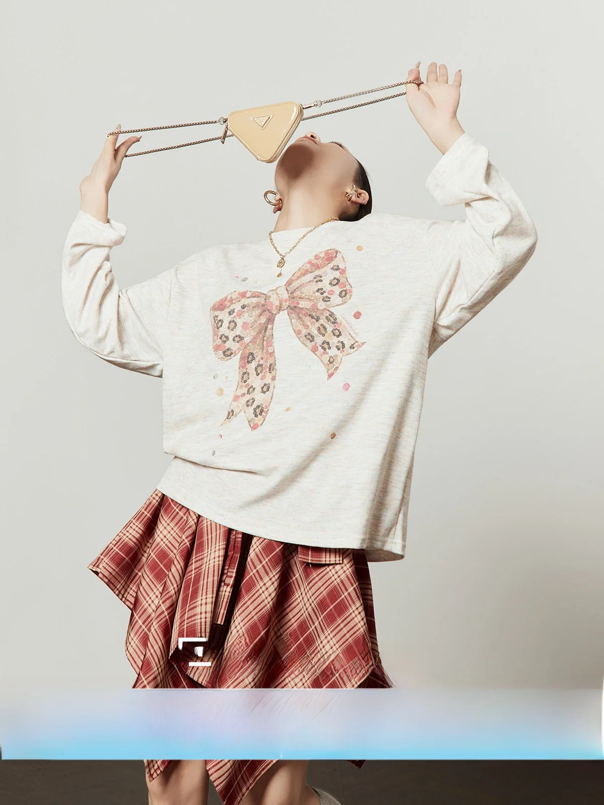 

Красная клетчатая юбка женская, модная, в стиле Lazy Sle, весна 2026, новинка, асимметричная, с завышенной талией, от Zhou Li Wu