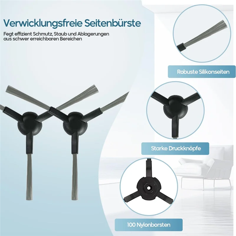 ملحقات لـ Dreame L10s Ultra Gen 2/L10s Pro Ultra Heat/X30 Ultra جهاز آلي لتنظيف الأتربة مع فرشاة رئيسية، كيس غبار، مسح