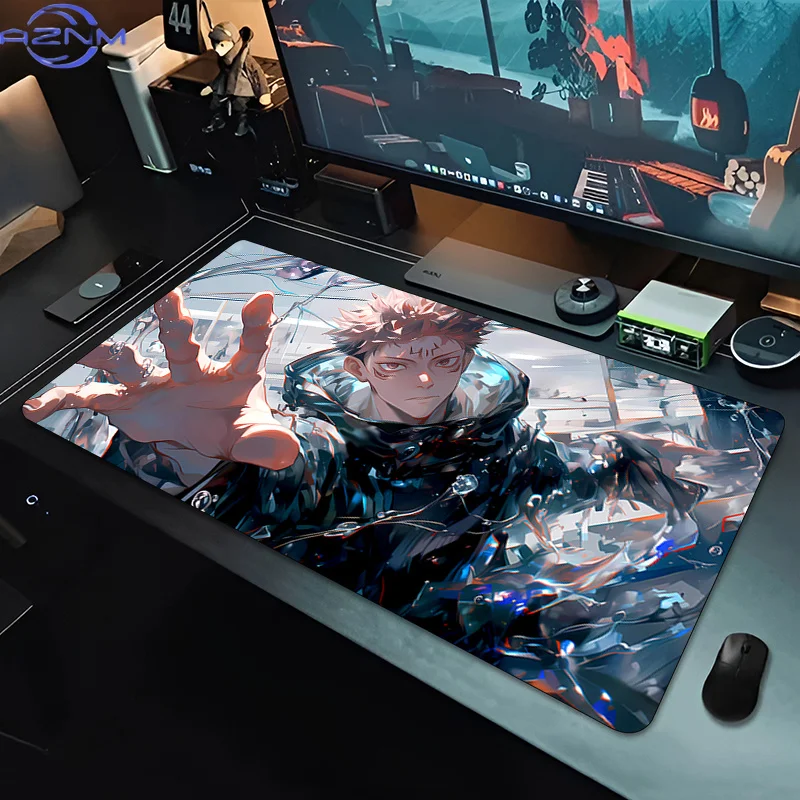 Large E-Sports Game Player Mouse Pad Non-Slip Mat Coaster PC Carpet J-Jujutsu K-Kaisens I-Itadori Yujis Mousepad