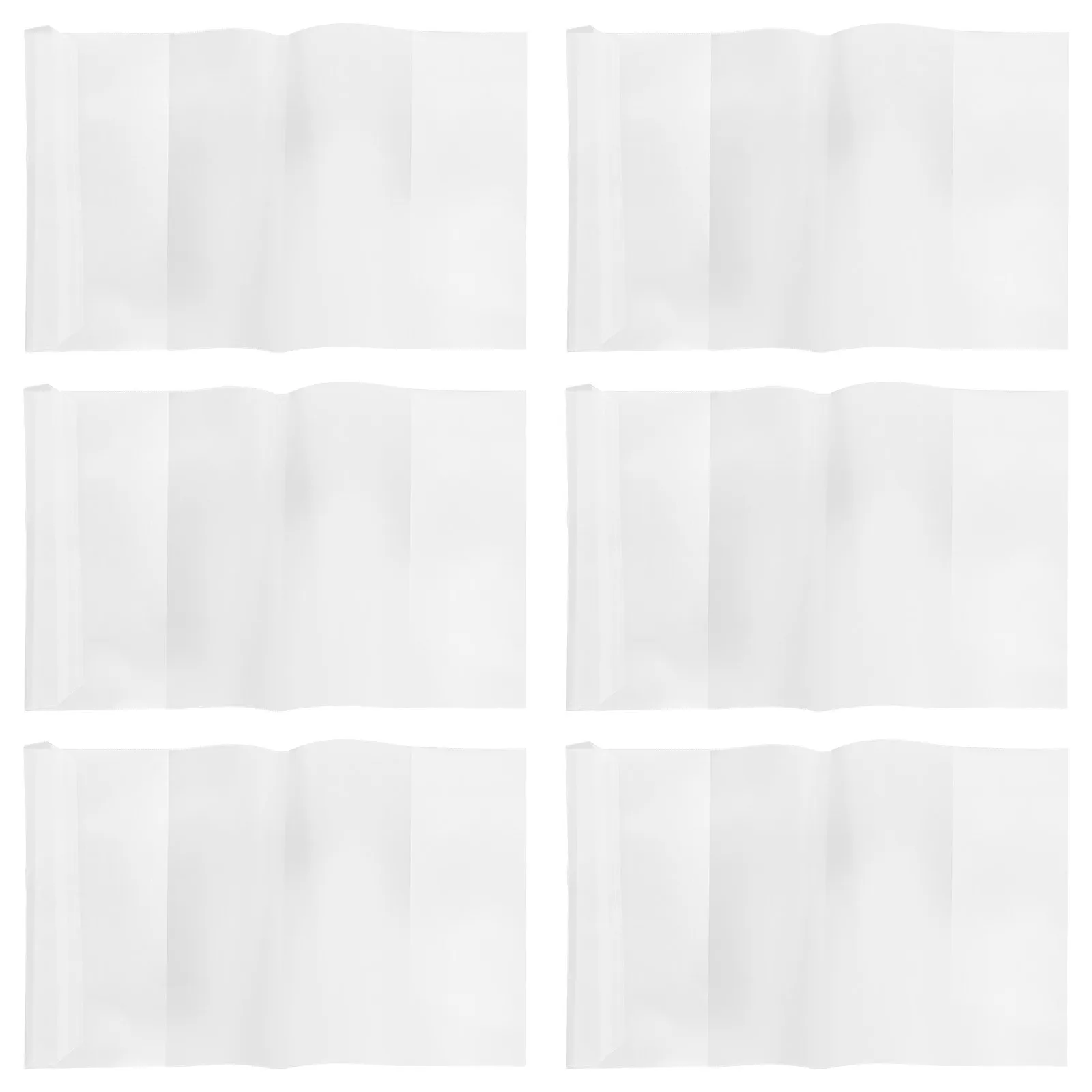 

60Pcs Clear Plastic Book Protector Waterproof Cover for A5 Notebook Binder Journal Diary Loose Leaf Folder Transparent