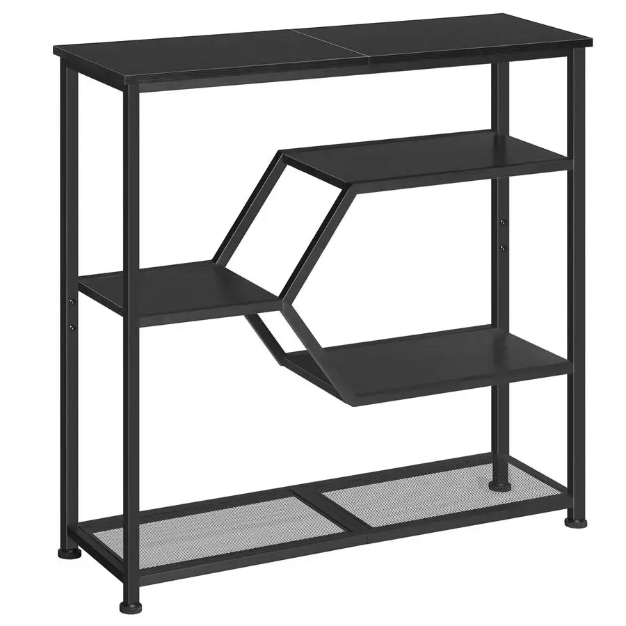 

Стол, узкий длинный стол для прихожей 31,5 дюйма, тонкий 5-уровневый столик для дивана с открытыми полками для хранения, стол для прихожей, коридора, гостиной