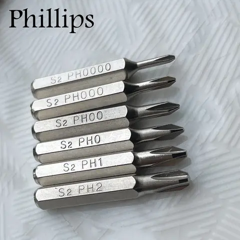 PH0000 PH000 PH00 PH0 PH1PH2 H4×28mm Phillips Screwdriver Bits set  4mm 3/25 inch hand tools key iphone call phone Repairing