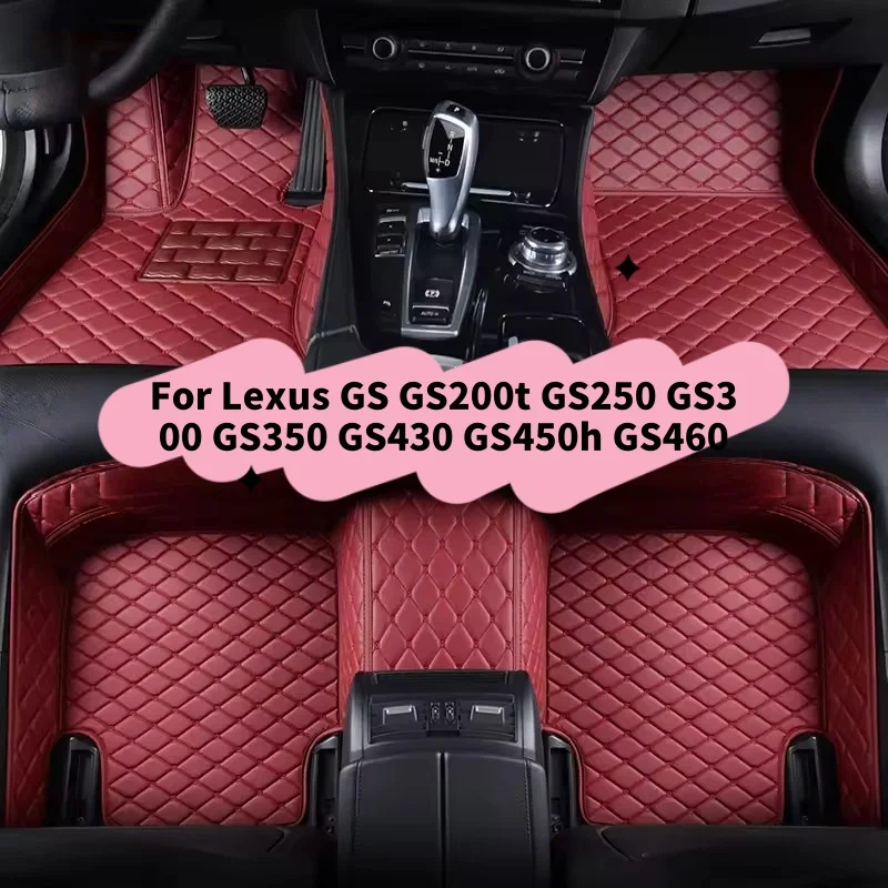 Custom Car Floor Mats Anti-slip For Lexus GS GS200t GS250 GS300 GS350 GS430 GS450h GS460 Auto Carpets Foot Coche Accessories