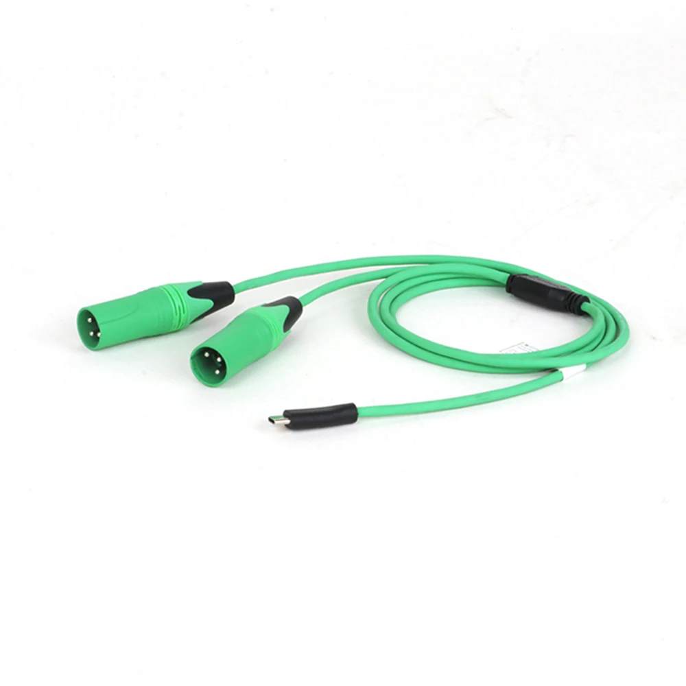 Kabel USB C do 2 XLR, konwerter kabla audio USB typu C na podwójny 3-pinowy XLR męski/żeński kompatybilny z smartfonami lub laptopami — zdjęcie produktu 3