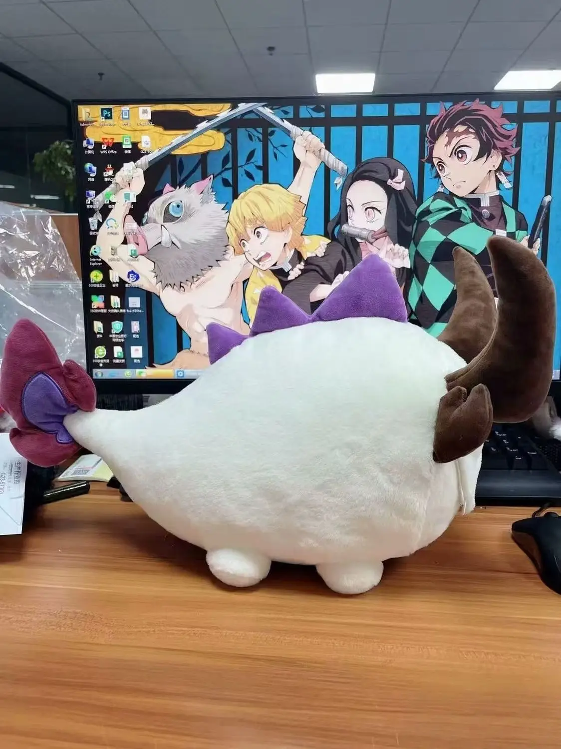 2027 New Arknights Eblana Necrass  Bubble 35CM Kawaii Cartoon cotton Anime Plush Room Decoration Birthday Gift - view 3
