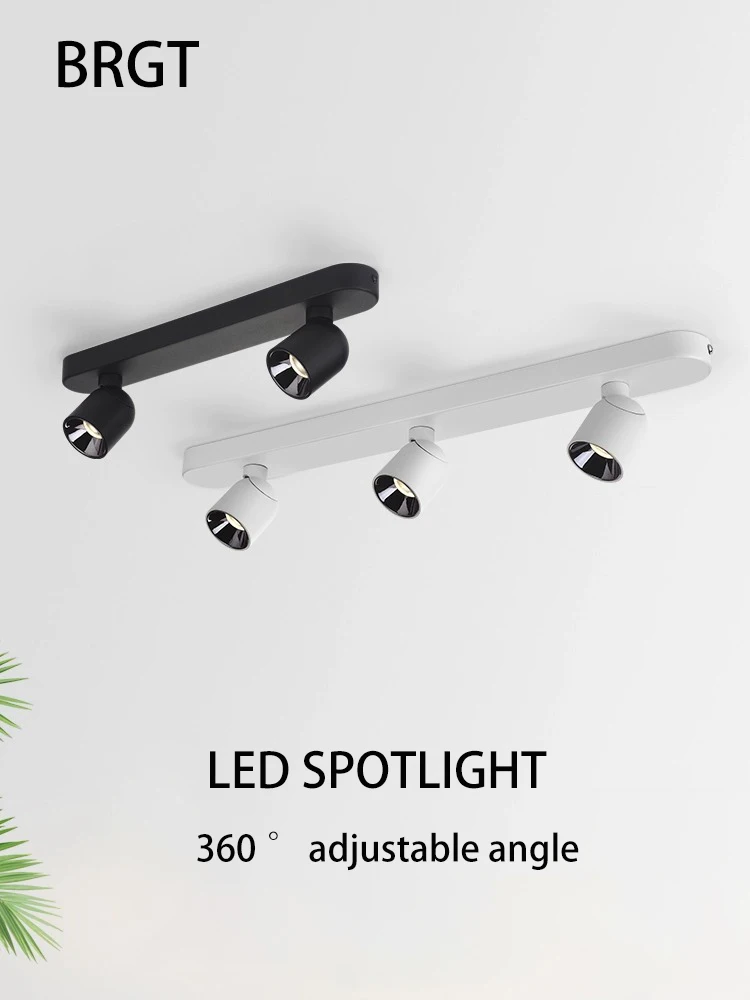 led cabecas duplas spot light superficie montada angulo ajustavel foco anti reflexo teto lavagem da parede iluminacao rotativa 01