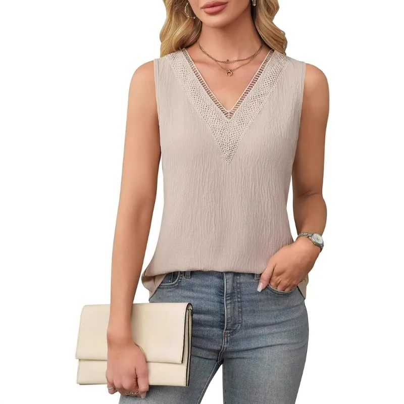

Summer Camisole Women Tank Top Sexy Slim Casual V-Neck Vest Knitted Fashion Sleeveless Tops Female Tee