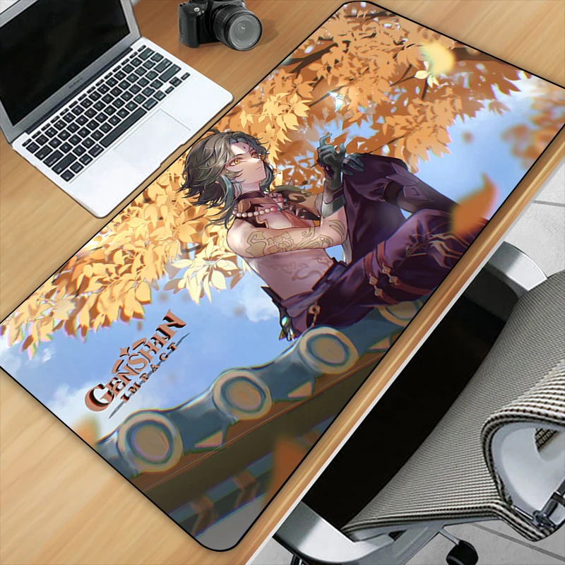 Game Genshin Impact Art HD Printing XXL Mouse Pad Gamer Accessory Hot Large Desk Pads Computer Lock Edge Keyboard Non-slip Mat