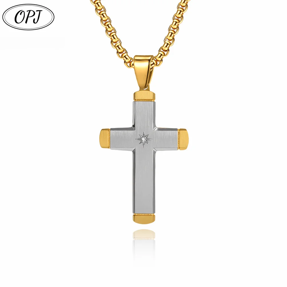 Simple Wind Six-pointed Star Shaped Diamond Cross Pendant Fashion Men's  Hip-hop Necklace. no price difference