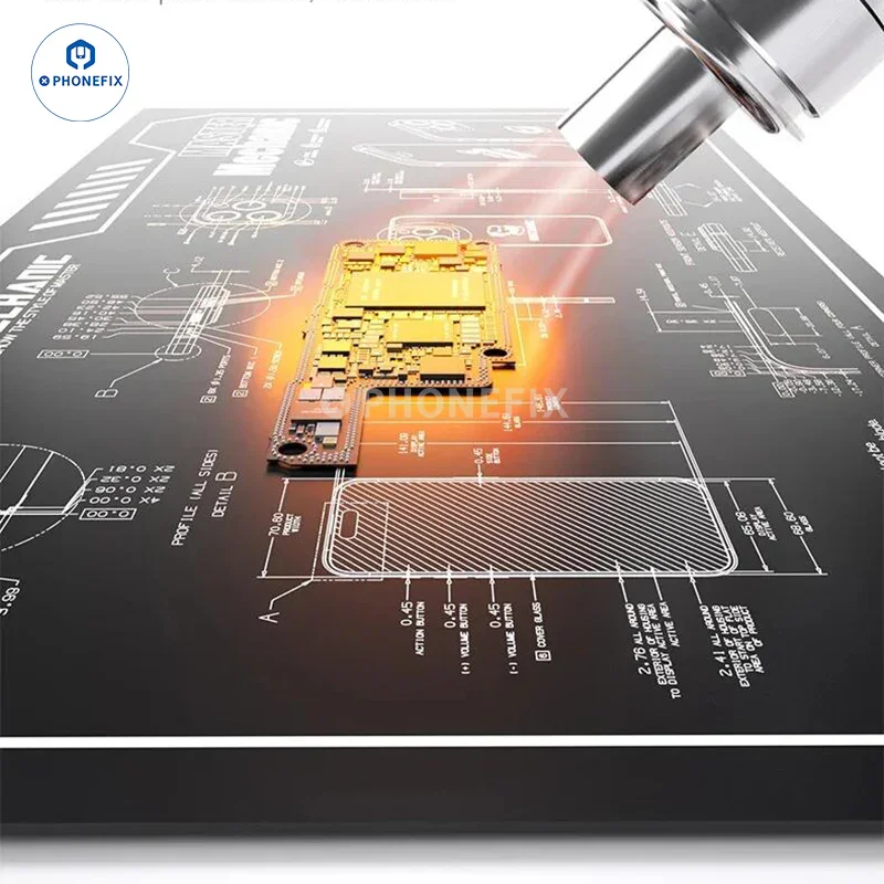 Tapis de travail de réparation de soudure résistant à la chaleur et aux taches pour téléphone portable, pièces de soudure, mécanicien, PCB, BGA, V77, V78