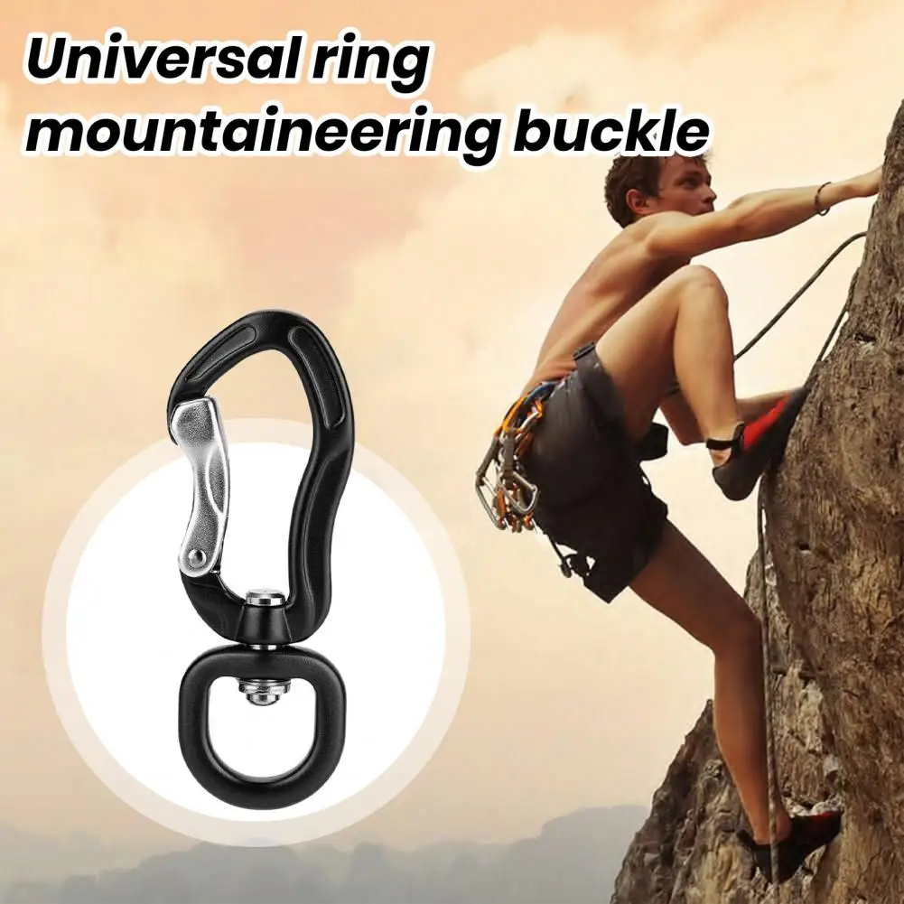 Hanging Buckle 360-Degree Swivel Rotating Self Auto Locking Carabiner Aluminum Alloy Versatile Carabiner Clip Climbing Carabiner