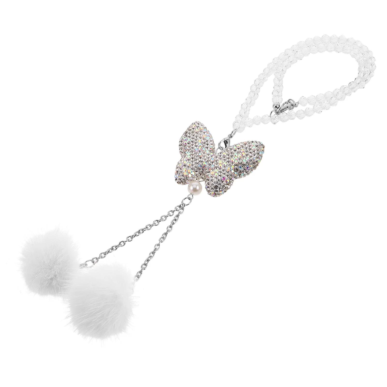 

Crystal Car Ornaments Hanging Crystals for Rearview Mirror Pendant Decor Accessories inside The Cute Artificial