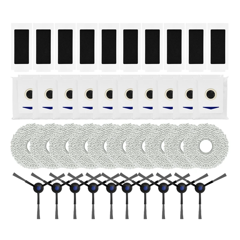 

A24F-для ECOVACS DEEBOT T30 PRO OMNI запасные части, аксессуары, боковая щетка, фильтр Hepa, швабра, тканевый мешок для пыли