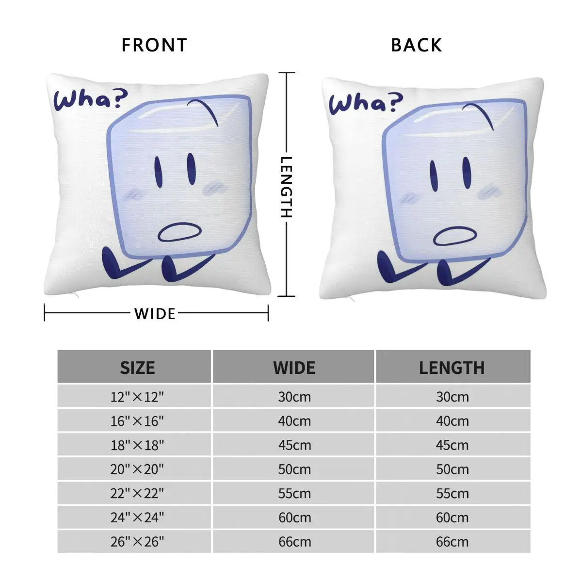 Ice Cube Battle For Dream Island Pillowcase Polyester Linen Velvet Printed Zip Decor Room Cushion Cover