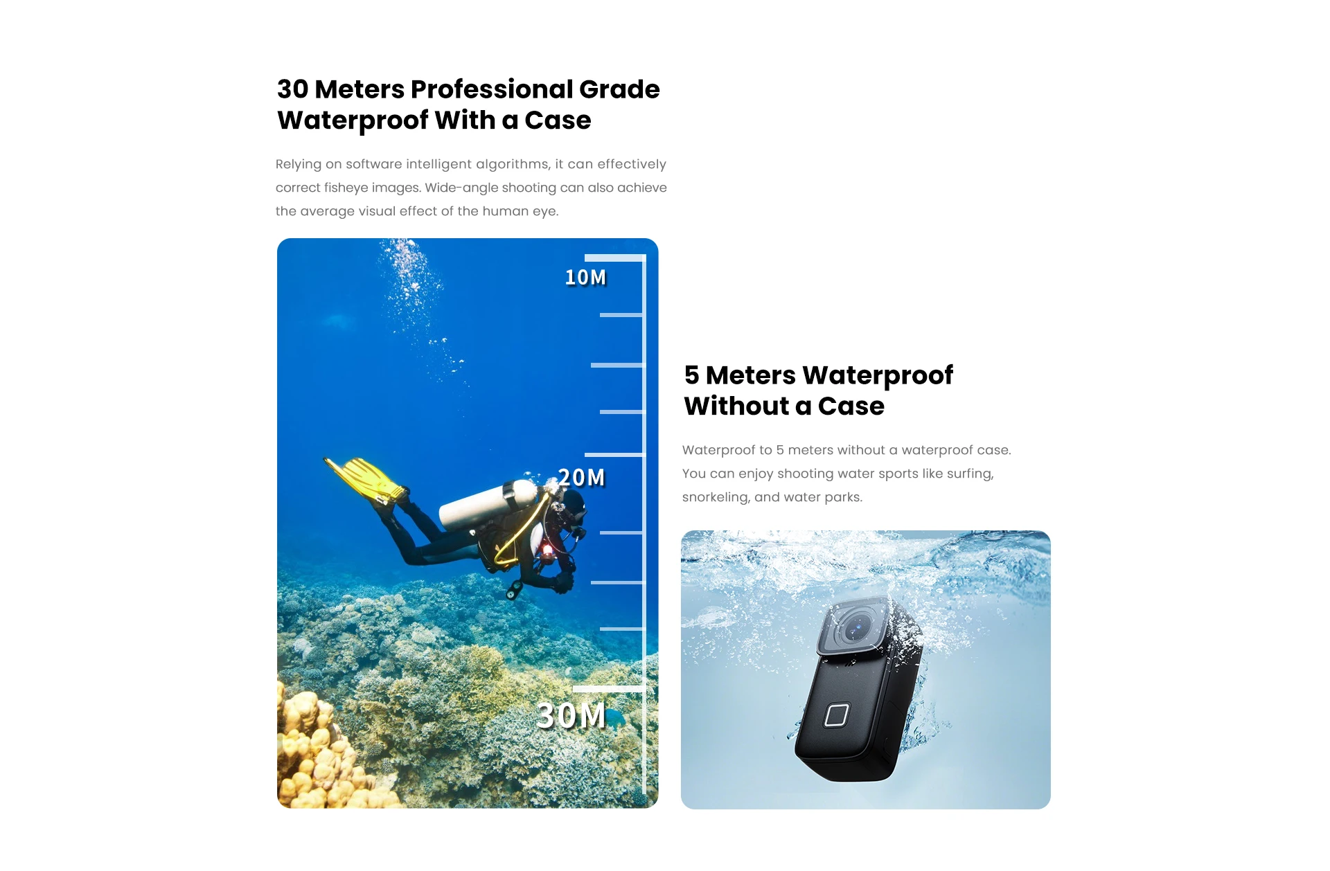 กล้อง C200 4K 5MP กันน้ำ รองรับการจดจำใบหน้า จอคู่ มองเห็นในเวลากลางคืน พร้อม Wifi ระบบกันสั่น 6 แกน สำหรับกีฬาและแอคชั่น