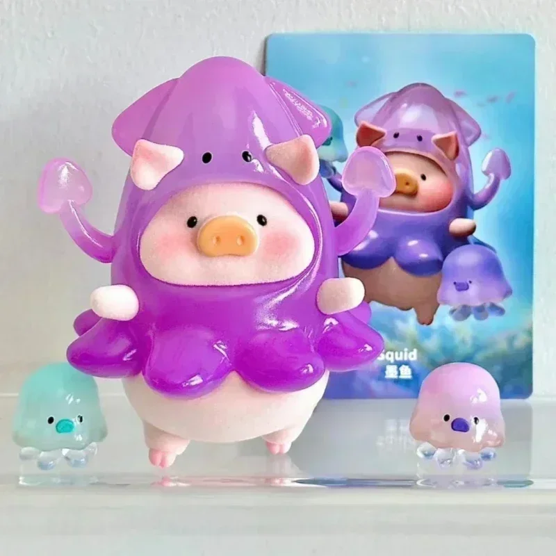 LuLu The Piggy Ocean Series Blind Box Trendy beeldjes Kawaii Speelgoed Diermodel Verrassing Kindercadeaus Ornamentcollectie