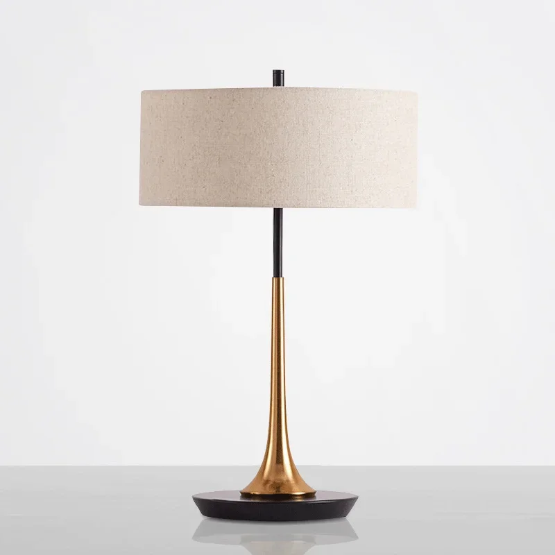 Imagem -05 - Modern Gold Led Table Lamp For Hotel Home Living Room Decoration Luxury Desk Light com Abajur Branco Bedroom Light