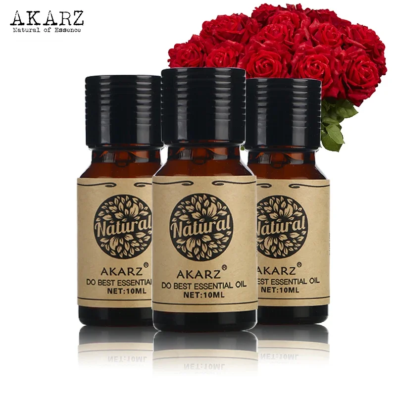 

AKARZ Essential Oil Set - Musk, Sandalwood, Patchouli for Aromatherapy, Massage, Spa, Bath - 10ml*3