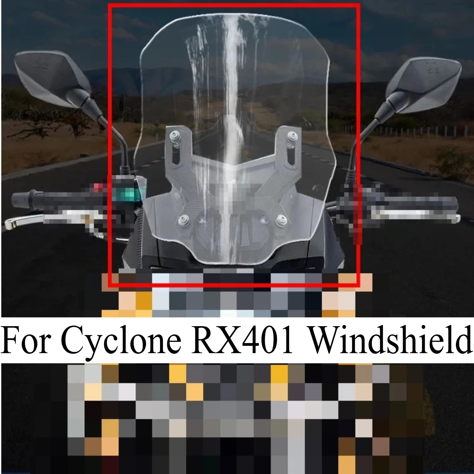 Motorcycle Modified Windshield Wind Deflector Heightened Windshield Front Glass Modification Accessories For Cyclone RX401