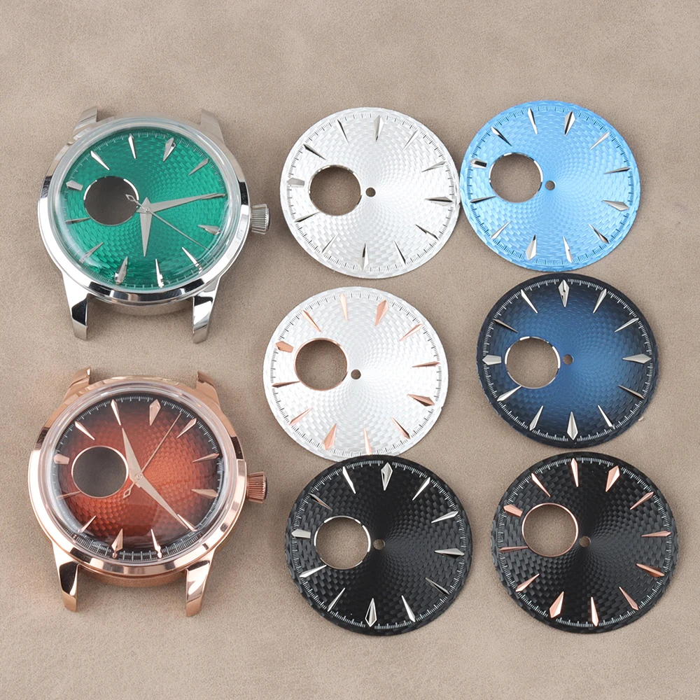 

Arched Glass 40mm Watch Case Rose Gold/Silver Stainless Steel 35mm NH38 Dial Hands For Mod Cocktail Time Presage NH38 Movement