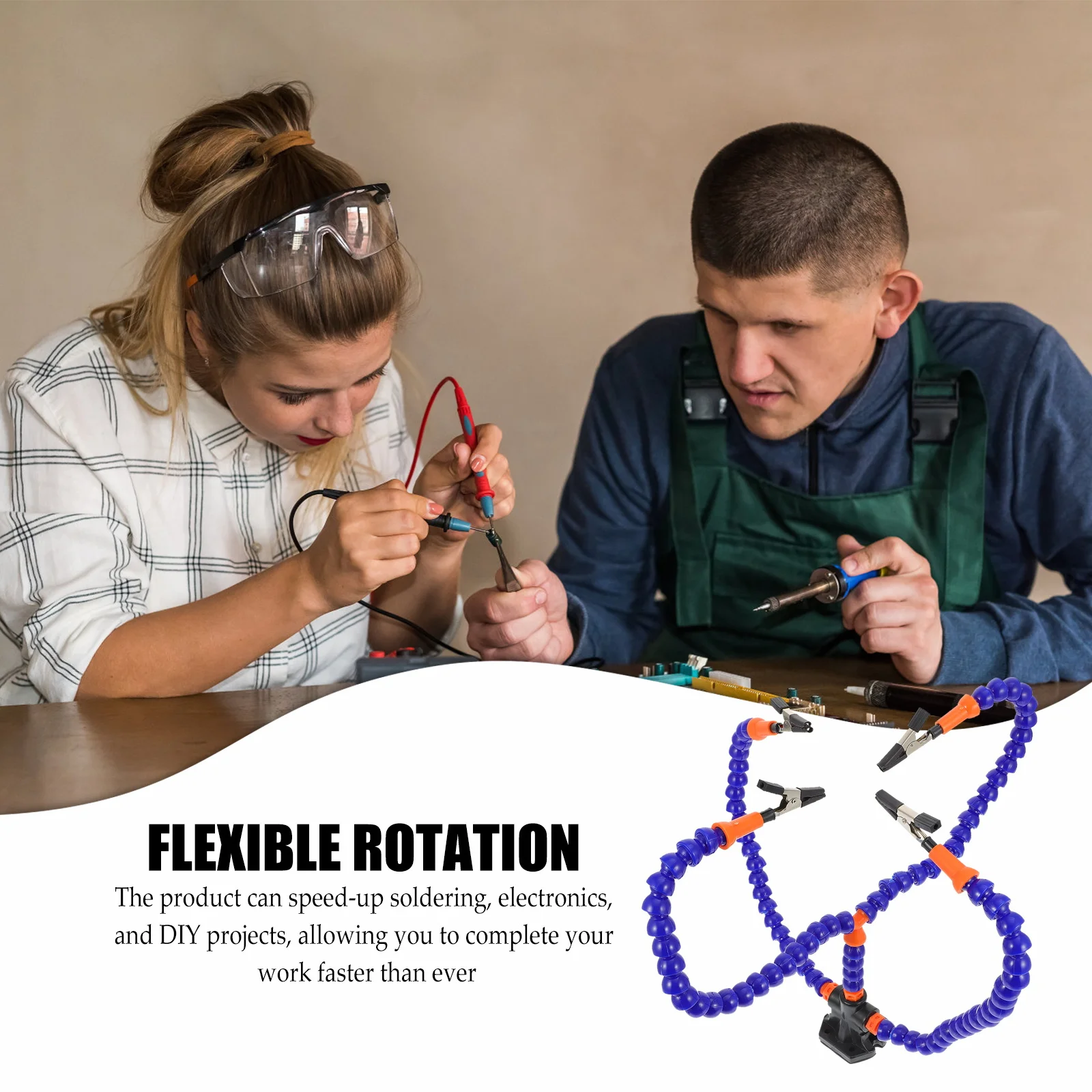 

1Set Soldering Helping Hand Station Four Arms Adjustable Welding Table Alligator Clip Tool for Electronics Soldering Aid