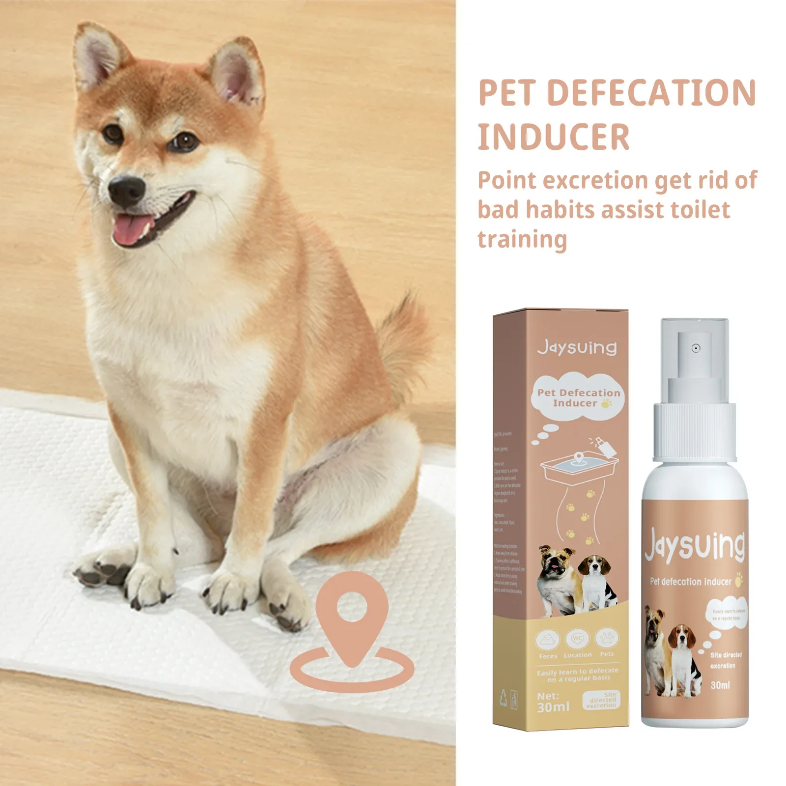 Pet Defecation Inducer Spray Positioning Defecation Indoor Outdoor Cat Potty Urinate Trainer Liquid Dog Toilet Training Spray