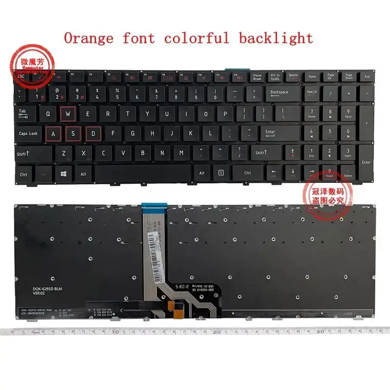 

English US Keyboard For MACHENIKE F117-VD F117-VG F117-V F117-V56T VA65T V26 VSG65 F117-VC GV65 Backlight