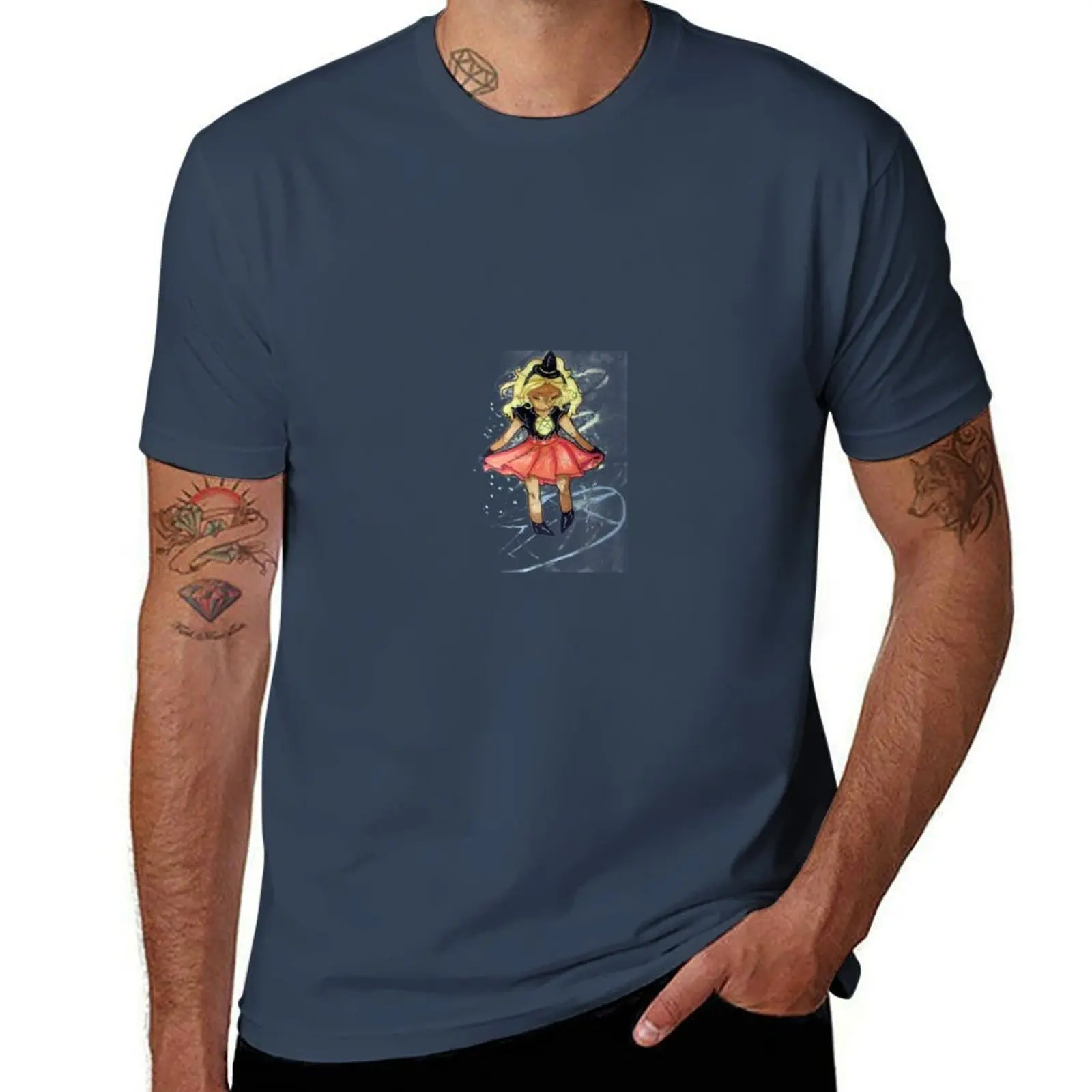

Magickal Girl T-Shirt Big Size Short Sleeve Tee for Men