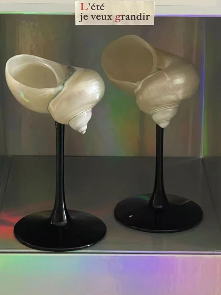 

2 шт., натуральная раковина, стекло для шампанского, настольные украшения в кафе и ресторанах, бытовой питьевой набор, художественное украшение