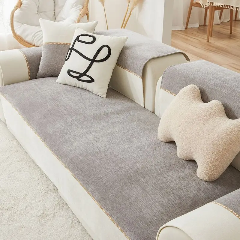 

New 2025 Chenille Sofa Cover Slipcover Home Sofa Cushion Four Season Universal Sofa Cover Housses Living Room Seat Cushion 쇼파커버