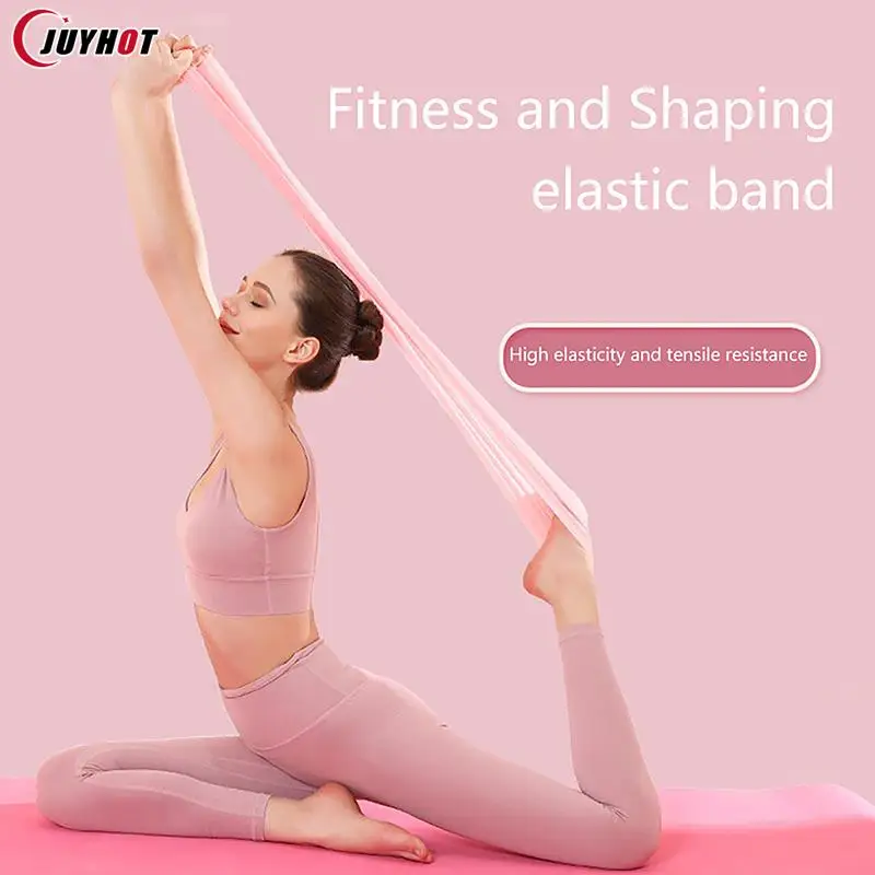 1Pc 150cm Yoga Pilates Stretch Resistance Band Exercise Fitness Band Training Elastic Exercise Fitness Rubber Natural Rubber Gym