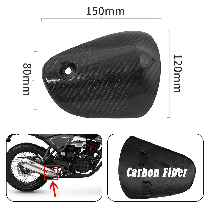 

FOR Honda CB190SS 2017-2022 Motorcycle Exhaust Pipe Carbon Fiber Cover Protector Protection Exhaust Guards Slip On