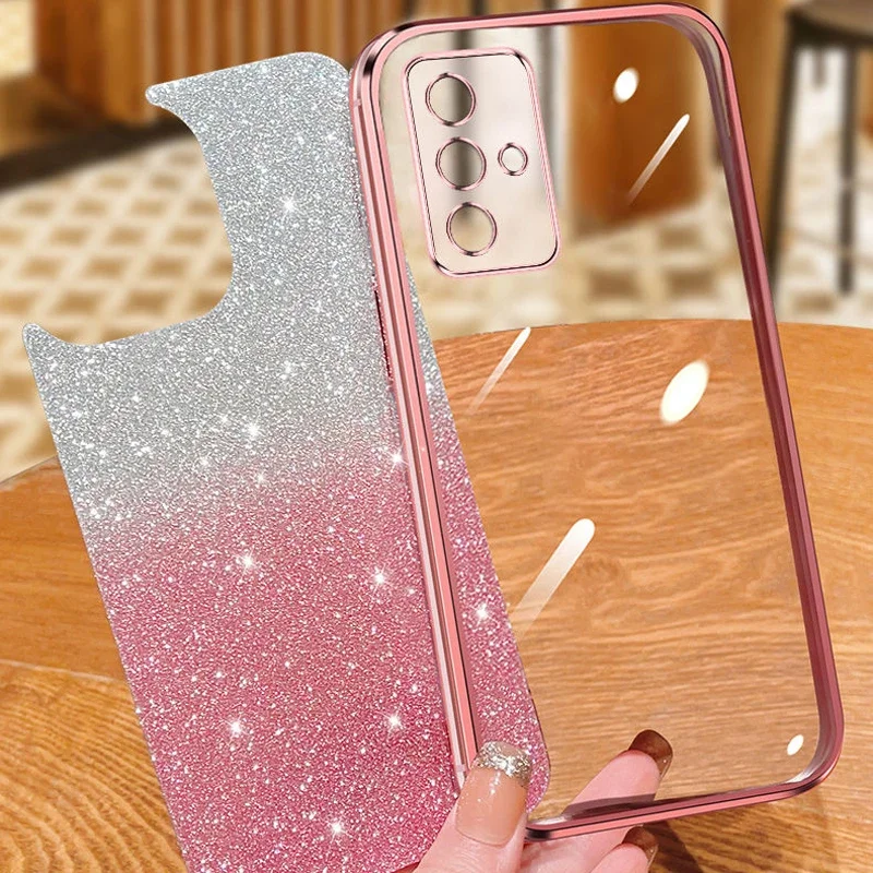 Fashion Glitter Case for Samsung Galaxy S24 Ultra S23 A55 A25 A15 A14 A13 A04S A05S A23 A24 A54 Silicone Protector Clear Cover