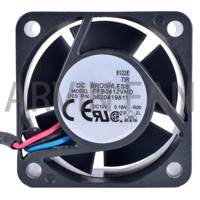 

Brand New Original EFB0412VHD 4cm 40mm Fan 4020 40x40x20mm 12V 0.18A Double Ball Bearing Large Air Volume Switch Cooling Fan