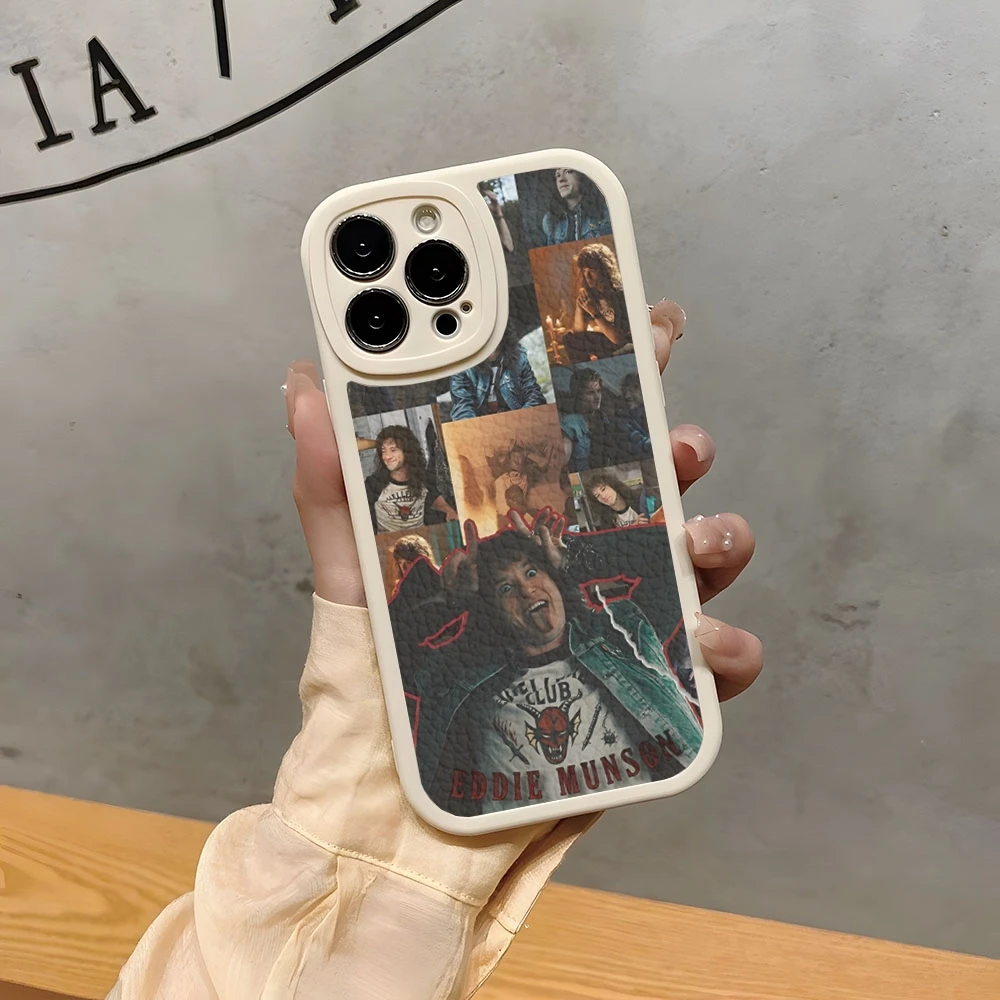 حافظة هاتف Eddie Munson لهاتف آيفون 15 Pro Max 14 Plus 16 Pro 11 13 12 Mini X Xr Xs 7 8 Puls Se غطاء من جلد الخراف #6